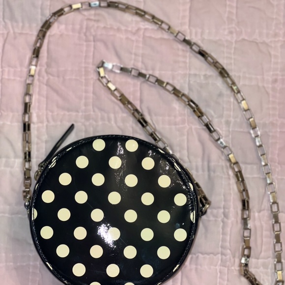 Kate Spade black & ivory polka dot crossbody - Picture 2 of 3